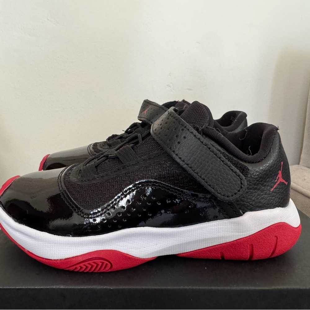 Rare Jordan Kids Black and Red Sneakers